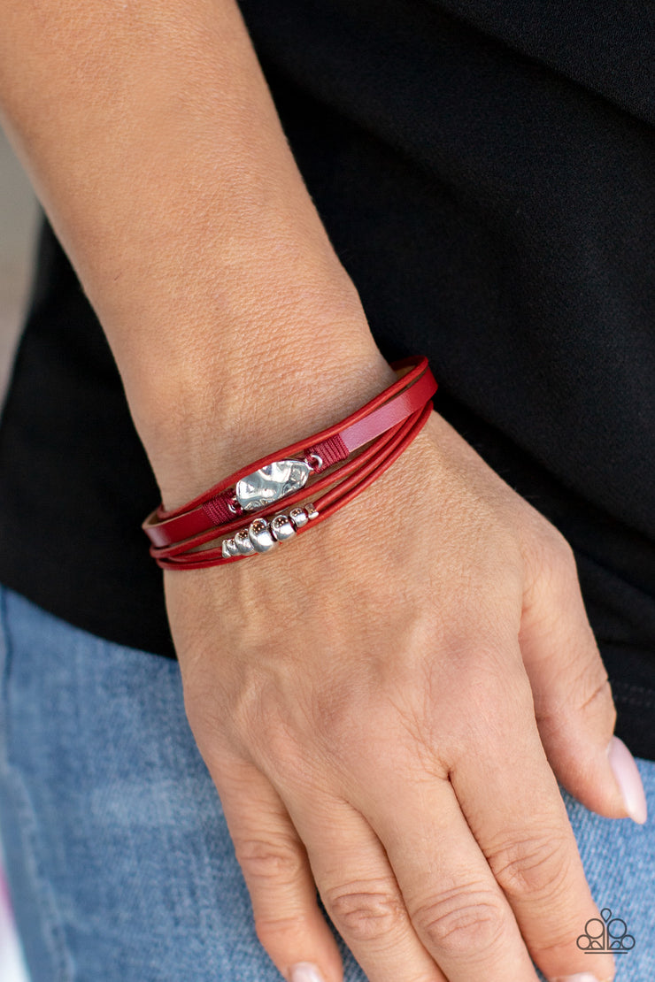 Tahoe Tourist (Red Bracelet) by Paparazzi Accessories