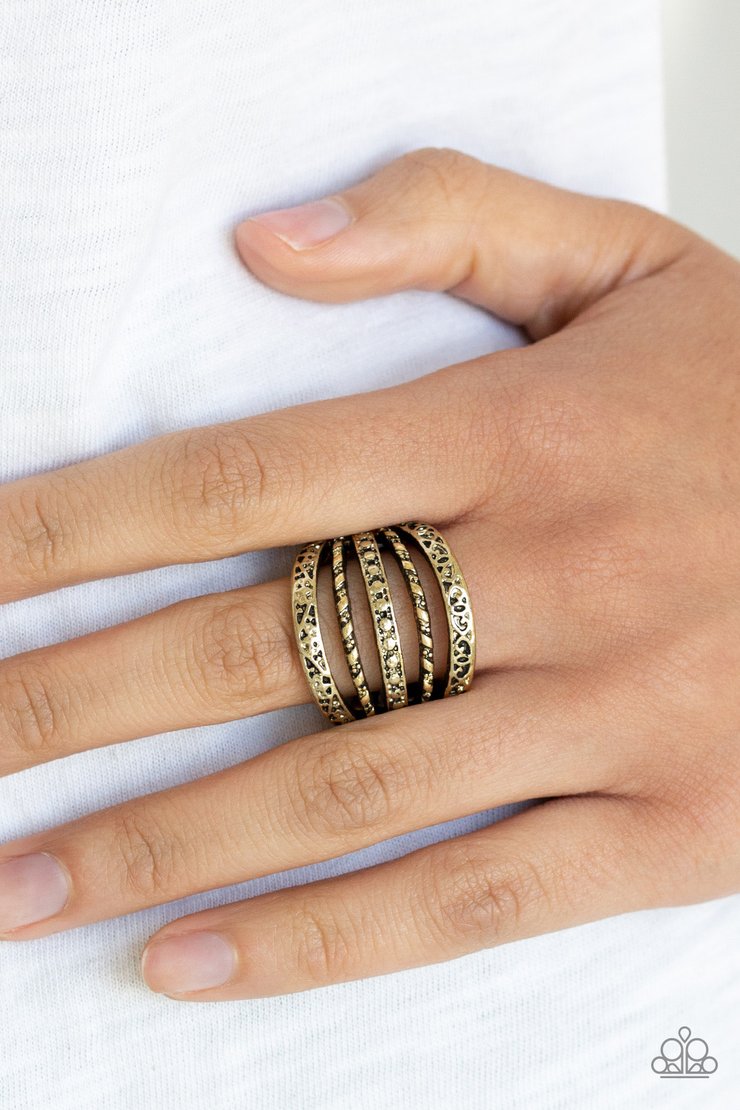 Textile Bliss (Brass Ring) by Paparazzi Accessories