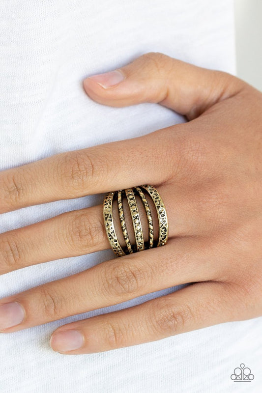 Textile Bliss (Brass Ring) by Paparazzi Accessories