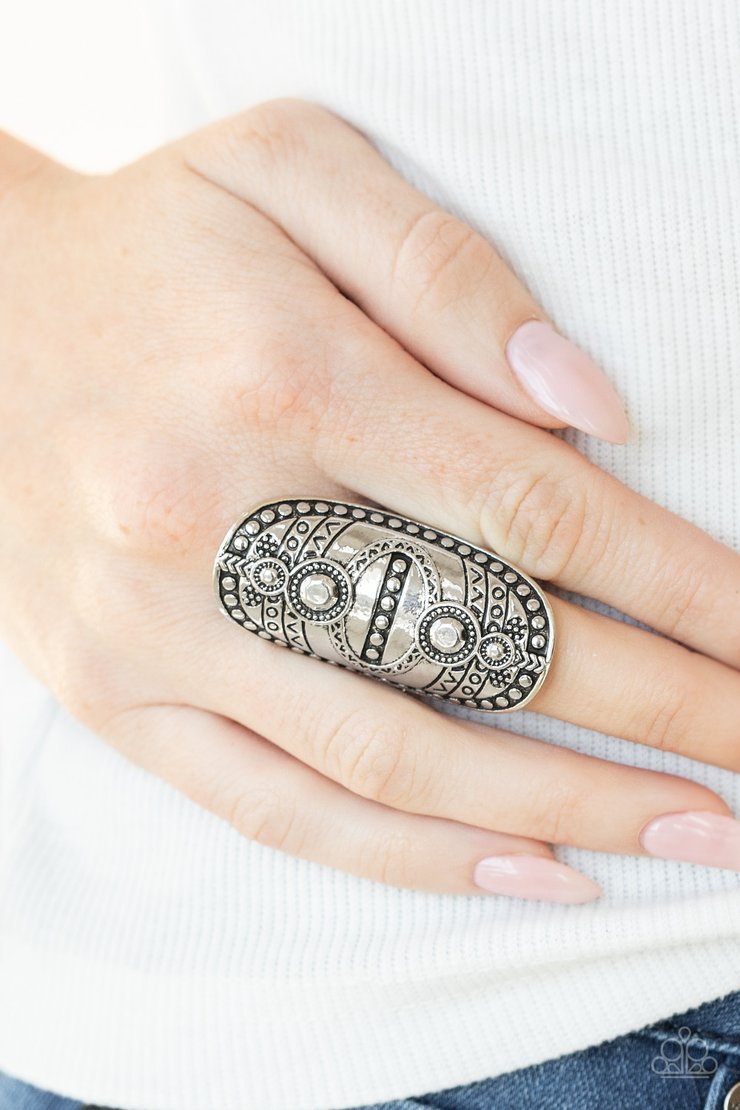 Tiki Trail (Silver Ring) by Paparazzi Accessories