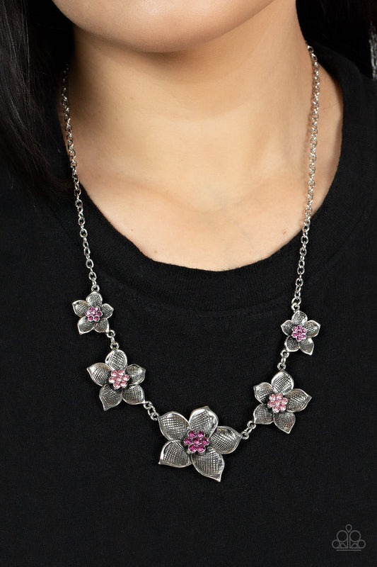 Wallflower Wonderland (Pink Necklace) by Paparazzi Accessories