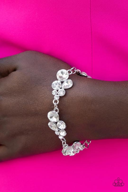 Duchess Dowry (White Bracelet) by Paparazzi Accessories