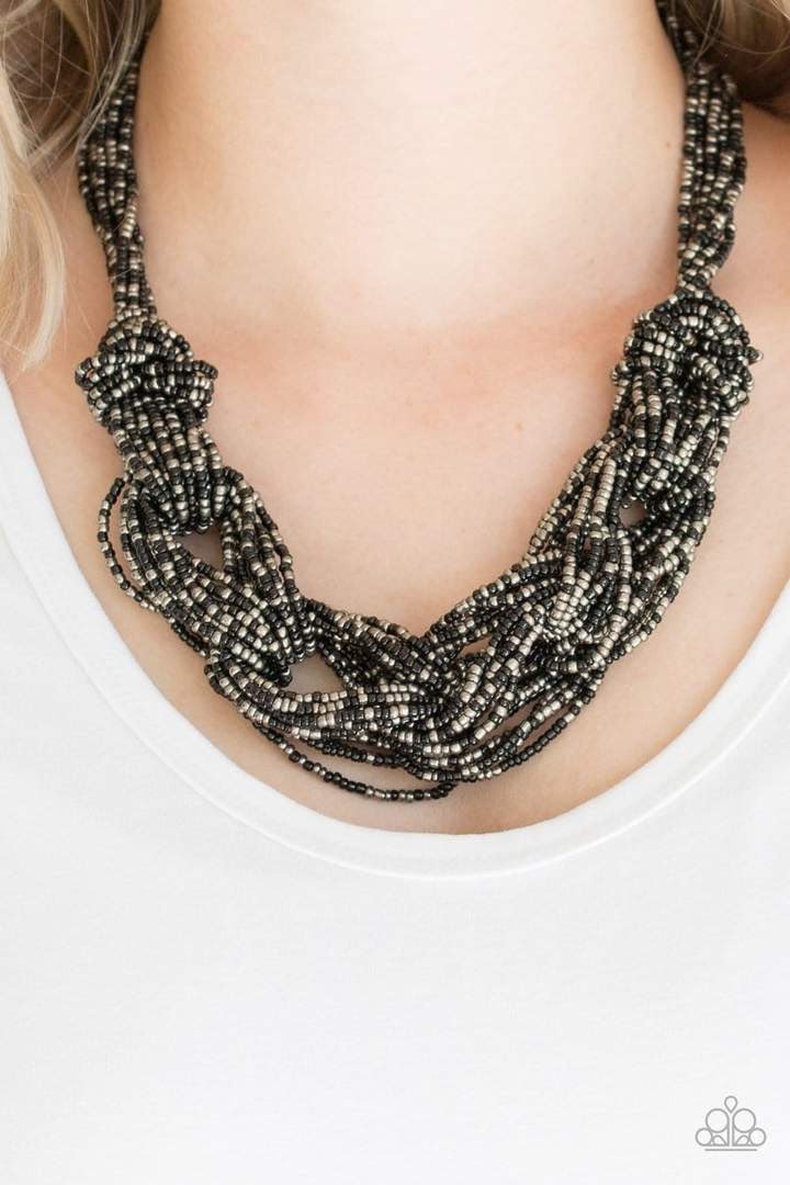 City Catwalk (Black Necklace) by Paparazzi Accessories