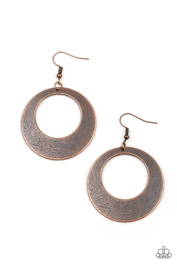 Outer Plains (Copper Earrings) by Paparazzi Accessories