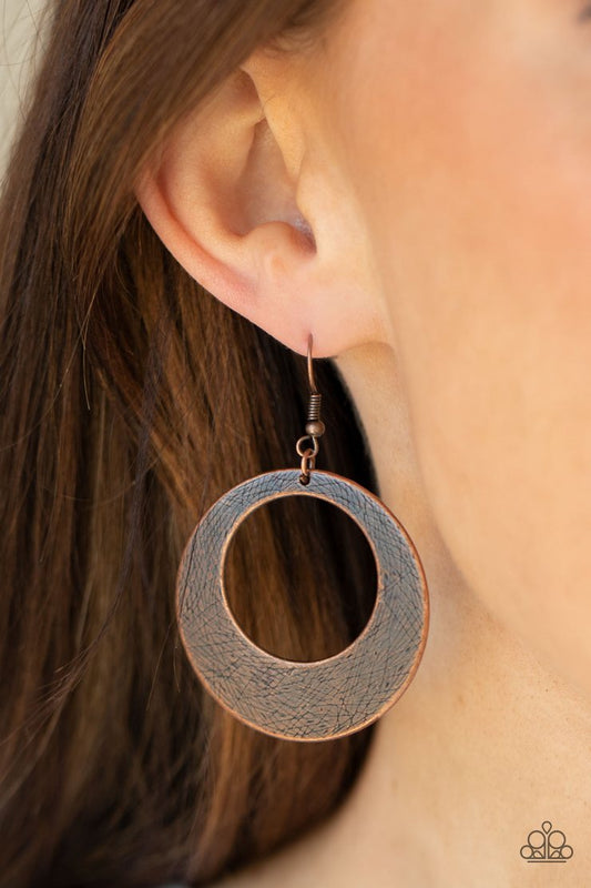 Outer Plains (Copper Earrings) by Paparazzi Accessories